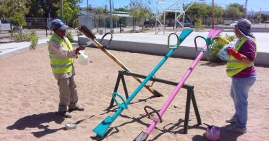 Realiza Gobierno Municipal rehabilitaciones estratégicas en 16 parques de La Paz