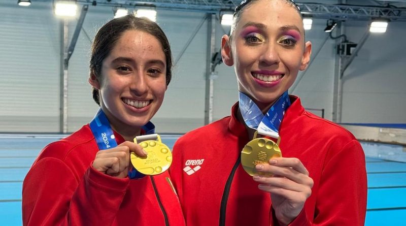 Glenda Inzunza y Daniela Estrada logran oro en natación artistica