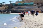Realizan macro limpieza en la playa El Coromuel