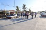 Supervisa gobernador Víctor Castro obras de pavimentación en la calle Loreto, en La Paz