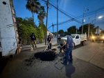 Refuerza XI ayuntamiento de Loreto acciones de bacheo para mantener las calles en óptimas condiciones