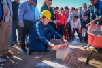 Edith Aguilar Encabeza arranque de obra de modernización del campo de fútbol en el Ejido Benito Juárez