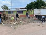 Concluyen jornada de limpieza y mantenimiento en bordo de contencion de colonia INFONAVIT