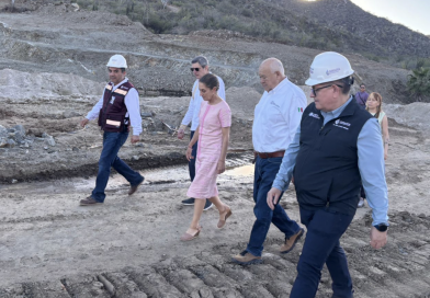Supervisan Gobernador Víctor Manuel Castro Cosío y la Presidenta Claudia Sheinbaum avances de la Presa El Novillo