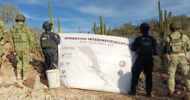 Asegura Mesa Estatal de Seguridad artefactos explosivos improvisados, narcóticos y vehículo en Mulegé