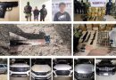 Armas, narcóticos, explosivos y vehículos asegurados en acciones operativas de la semana