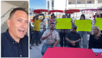 Detención de elotero detona en protesta de ambulantes en Ayuntamiento de La Paz