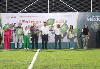 Entrega Gobernador primera cancha del Programa Mundial Social 2026 en El Centenario