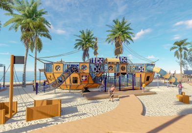 Presentan parque infantil inclusivo “Todos a Bordo” en el malecón costero de La Paz