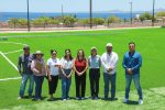 Supervisan avances de obras en Plaza Cívica y campo de Fútbol en El Sargento
