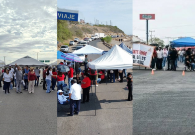 Con bloqueos de carreteras y oficinas llegó a dos semanas el paro magisterial en BCS