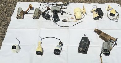 Aseguran 11 cámaras de videovigilancia durante operativo en Santa Rosalía