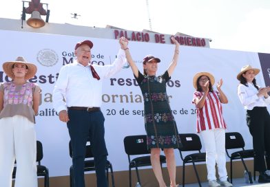 Recibe Víctor Castro a la presidenta Claudia Sheinbaum y refrenda respaldo de Baja California Sur