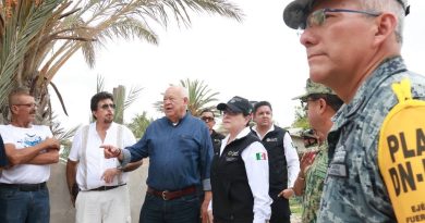 Supervisan Víctor Castro y coordinadora nacional de Protección Civil refugios ante la llegada de Polo