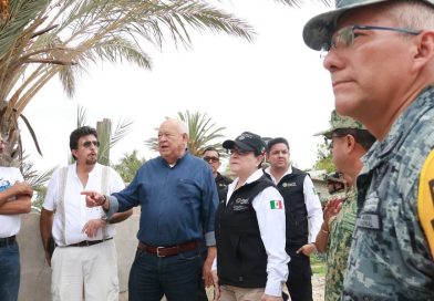 Supervisan Víctor Castro y coordinadora nacional de Protección Civil refugios ante la llegada de Polo