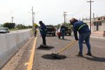 Realiza Ayuntamiento de La Paz trabajos de desazolve, nivelación y bacheo