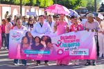Participa ayuntamiento en marcha rosa y turquesa en Santa Rosalía